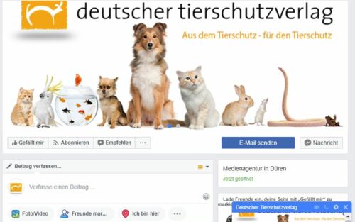 Deutscher Tierschutzverlag bei Facebook