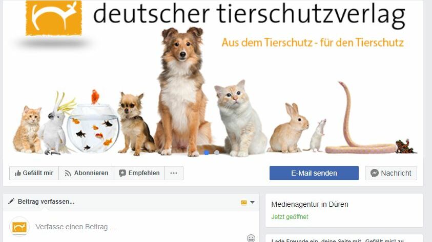Deutscher Tierschutzverlag bei Facebook