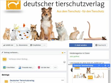 Deutscher Tierschutzverlag bei Facebook