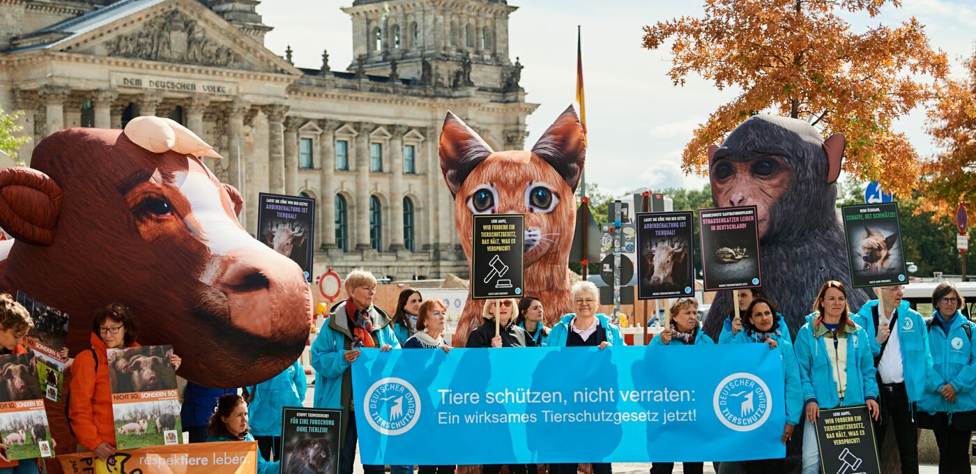 Protestaktion Deutscher Tierschutzbund