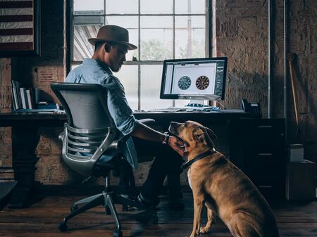 Hund im Büro